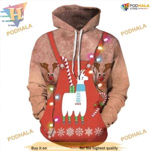 Chest Muscle Xmas 3D Hoodie