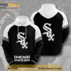 Chicago White Sox 3D Hoodie Sweatshirt Black And White