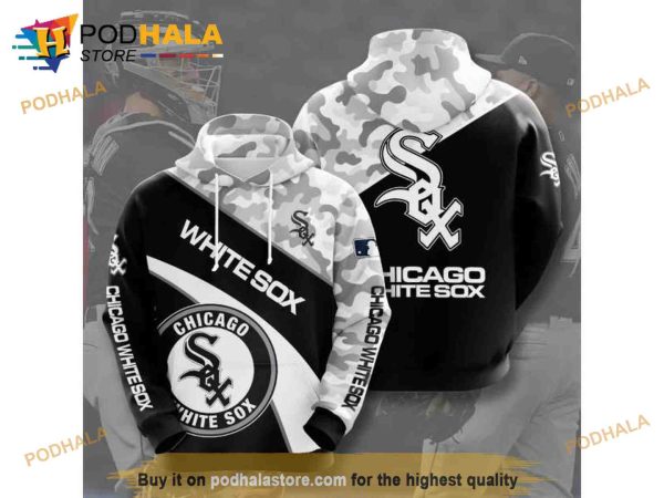 Chicago White Sox 3D Hoodie Sweatshirt Camo Style