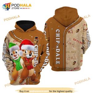 Chip And Dale Christmas Disney AOP Unisex 3D Hoodie