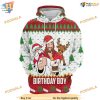 Christ Birthday Boy Pattern White 3D Funny Christmas Hoodie