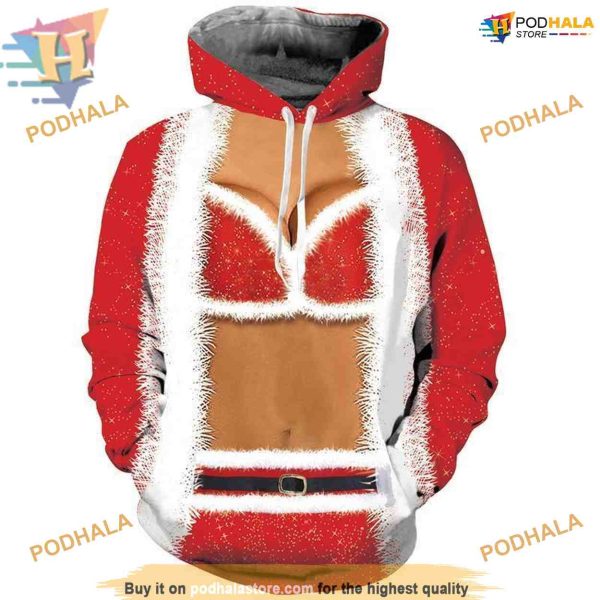 Christmas Bra Print 3D Hoodie