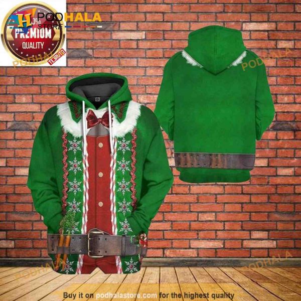 Christmas ELF 3D Hoodie Sweatshirt