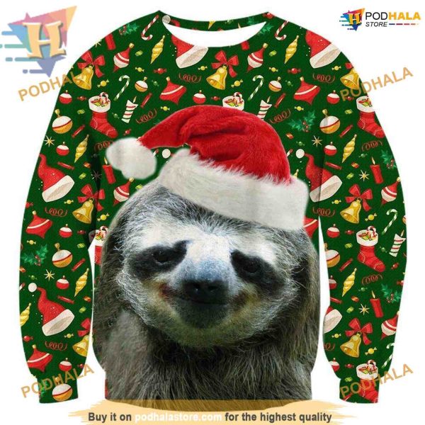 Christmas Sloth 3D Hoodie