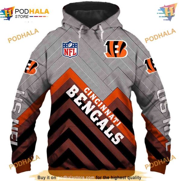 Cincinnati Bengals Hoodie 3D Long Sweatshirt