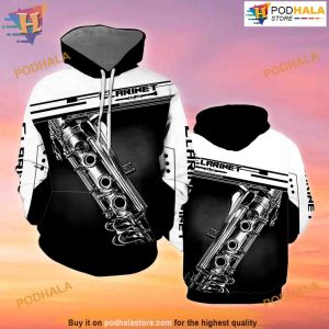 Clarinet Music All Over Printed 3D Hoodie Sweatshirt