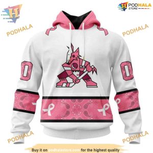 Classic Paisley NHL Breast Cancer Arizona Coyotes Hoodie 3D