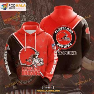 Cleveland Browns 3D Team Logo NFL Hoodie 3D