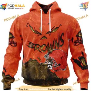 Cleveland Browns Hoodie 3D devil eyes