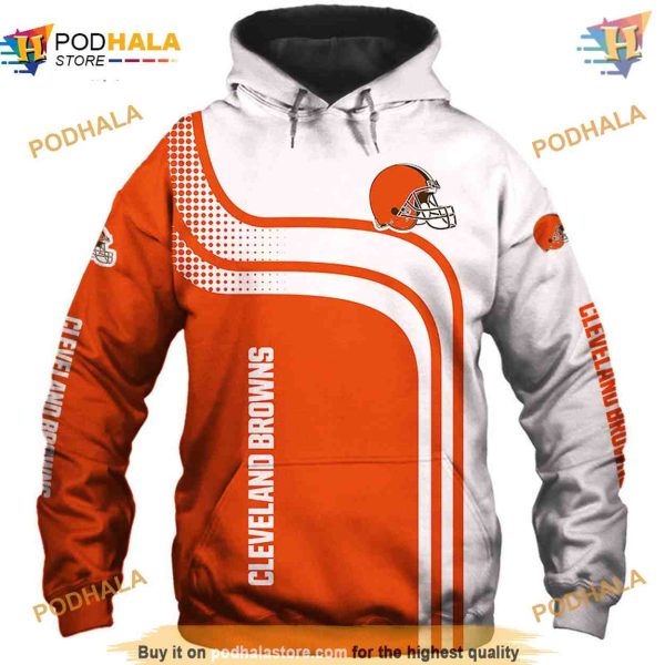 Cleveland Browns Hoodie 3D one way