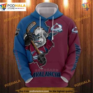 Colorado Avalanche Cartoon 3D Hoodie