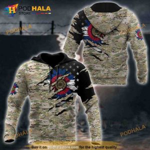 Colorado Sunflower Camo 3D Hoodie Sweatshirt