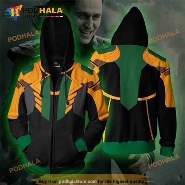 Costume Loki Cosplay Suit 3D Printed Hoodie