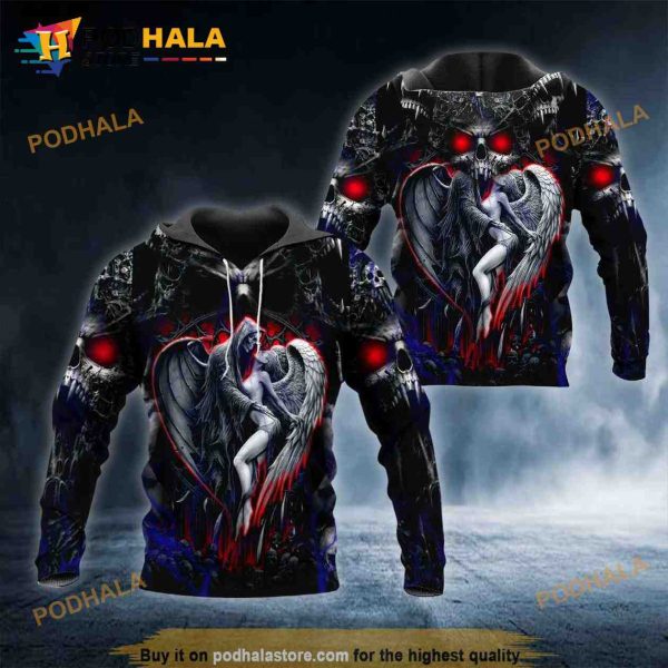 Couple Skull 3D Hoodie Sweatshirt