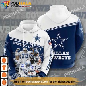 Cowboys Football Legends NFL Dallas Cowboys 3D Hoodie