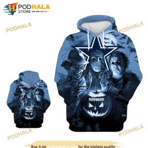 Cowboys Horror Night 3D Full Printed Halloween Hoodie