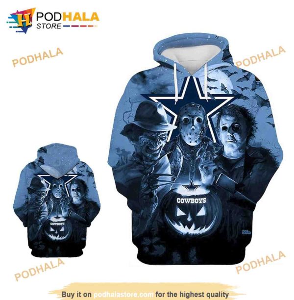 Cowboys Horror Night 3D Full Printed Halloween Hoodie