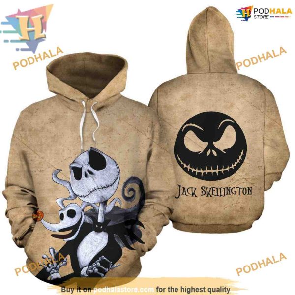 Creative 3D Jack and Sally Hoodie