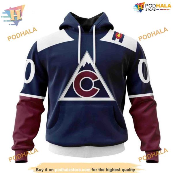 Custom 2023 Alternate Kits NHL Colorado Avalanche Hoodie 3D Sweatshirt