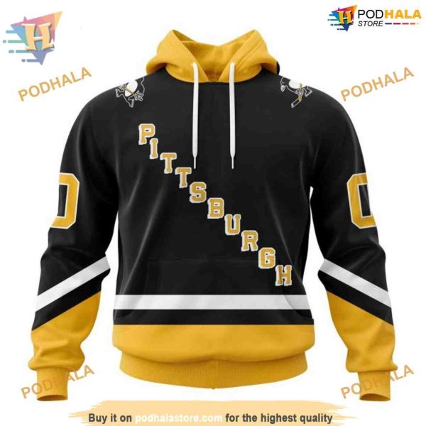 Custom 2023 Alternate Kits NHL Pittsburgh Penguins Hoodie 3D