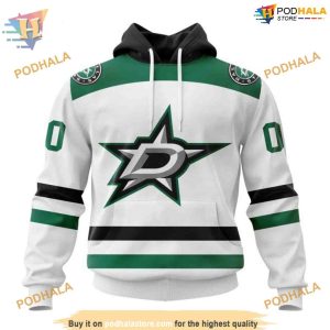 Custom 2023 Away Kits NHL Dallas Stars Hoodie 3D Shirt