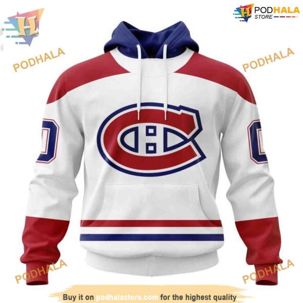 Custom 2023 Away Kits NHL Montreal Canadiens Hoodie 3D