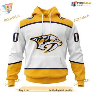 Custom 2023 Away Kits NHL Nashville Predators Hoodie 3D