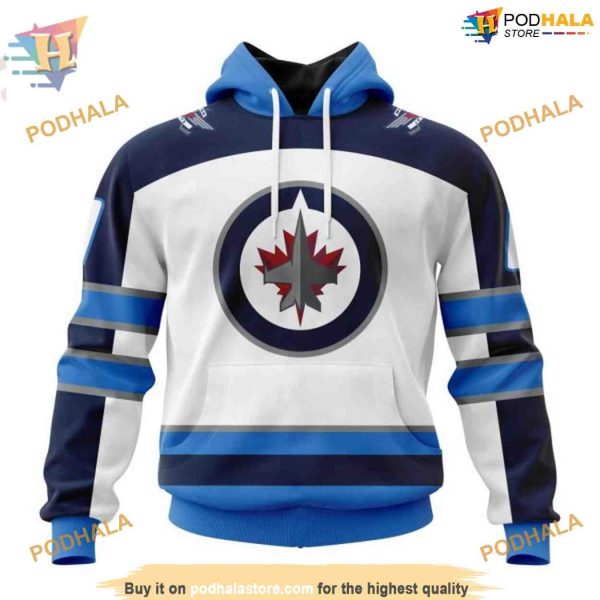 Custom 2023 Away Kits NHL Winnipeg Jets Hoodie 3D Shirt