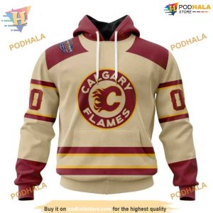 Custom 2023 Heritage Classic Concept NHL Calgary Flames Hoodie 3D