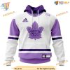 Custom 2023 Hockey Fight Cancer NHL Toronto Maple Leafs Hoodie 3D