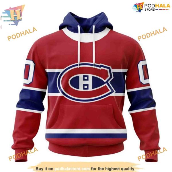 Custom 2023 Home Kits NHL Montreal Canadiens Hoodie 3D