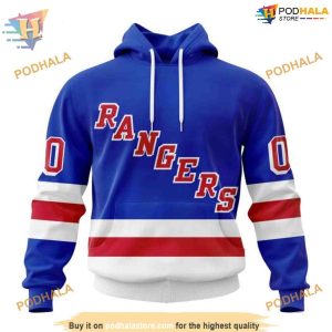 Custom 2023 Home Kits NHL New York Rangers Hoodie 3D