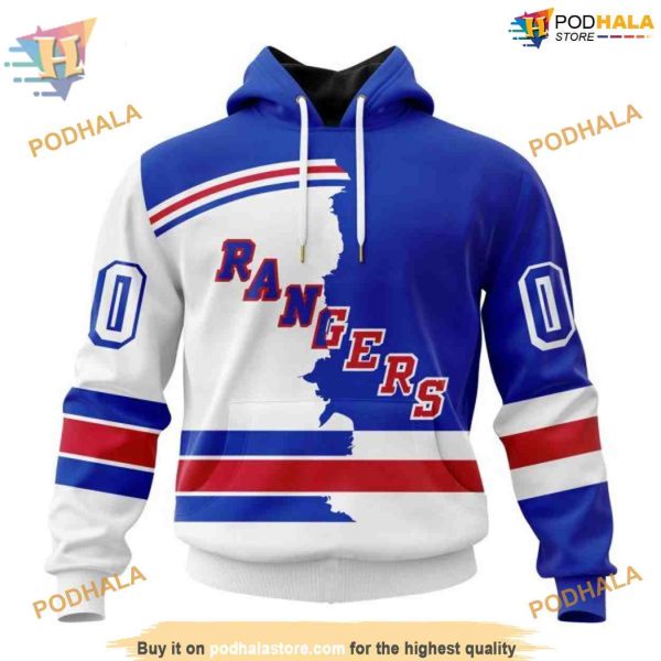 Custom 2023 Home Mix Away NHL New York Rangers Hoodie 3D