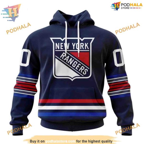 Custom 2023 New Alternate Kits NHL New York Rangers Hoodie 3D