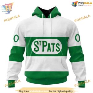 Custom 2023 White St Pats Kits NHL Toronto Maple Leafs Hoodie 3D