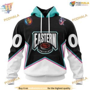 Custom All-Star Eastern Conference 2023 NHL Columbus Blue Jackets Hoodie 3D