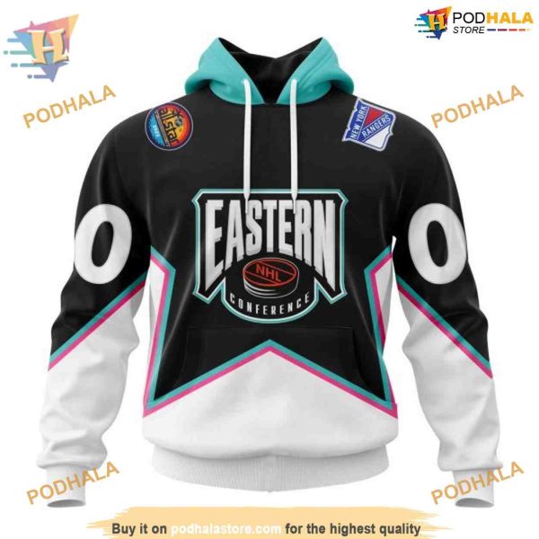 Custom All-Star Eastern Conference 2023 NHL New York Rangers Hoodie 3D