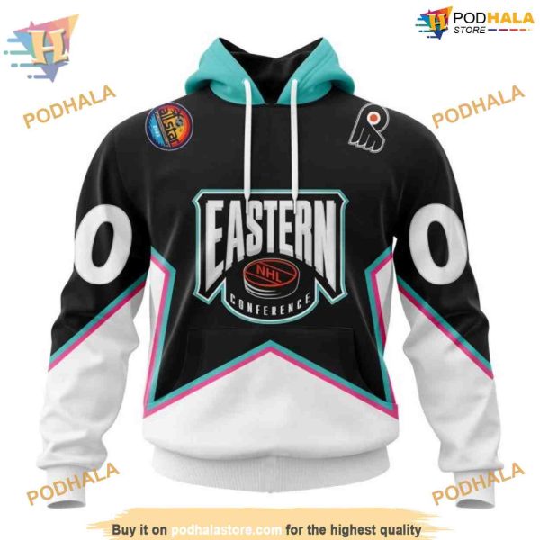 Custom All-Star Eastern Conference 2023 NHL Philadelphia Flyers Hoodie 3D