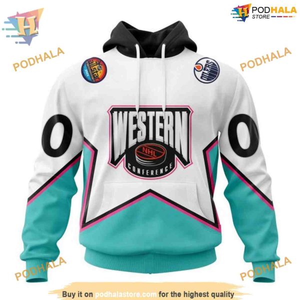 Custom All-Star Western Conference 2023 NHL Edmonton Oilers Hoodie 3D