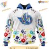 Custom Autism Awareness Design NHL Ottawa Senators Hoodie 3D