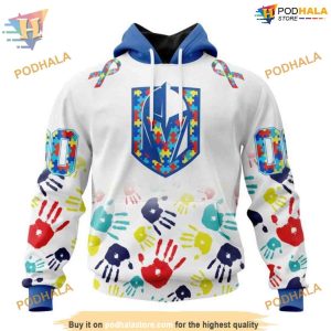 Custom Autism Awareness Design NHL Vegas Golden Knights Hoodie 3D