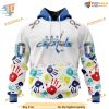 Custom Autism Awareness Design NHL Washington Capitals Hoodie 3D