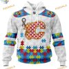 Custom Autism Awareness NHL Calgary Flames Hoodie 3D Sweatshirt