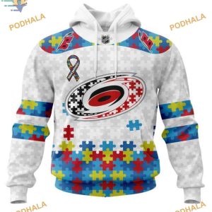 Custom Autism Awareness NHL Carolina Hurricanes Hoodie 3D Sweatshirt