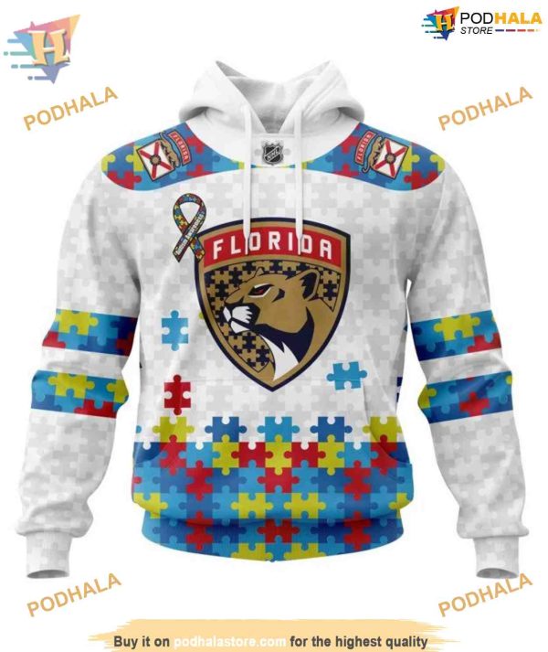 Custom Autism Awareness NHL Florida Panthers Hoodie 3D