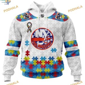 Custom Autism Awareness NHL New York Islanders Hoodie 3D