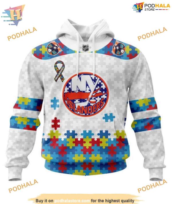 Custom Autism Awareness NHL New York Islanders Hoodie 3D