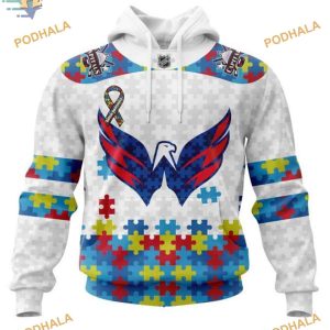 Custom Autism Awareness NHL Washington Capitals Hoodie 3D