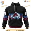 Custom Black And Gradient Design NHL Colorado Avalanche Hoodie 3D Sweatshirt