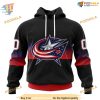 Custom Black And Gradient Design NHL Columbus Blue Jackets Hoodie 3D